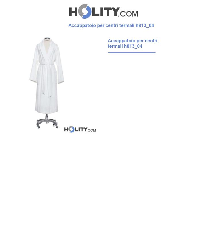 Accappatoio per centri termali h813_04