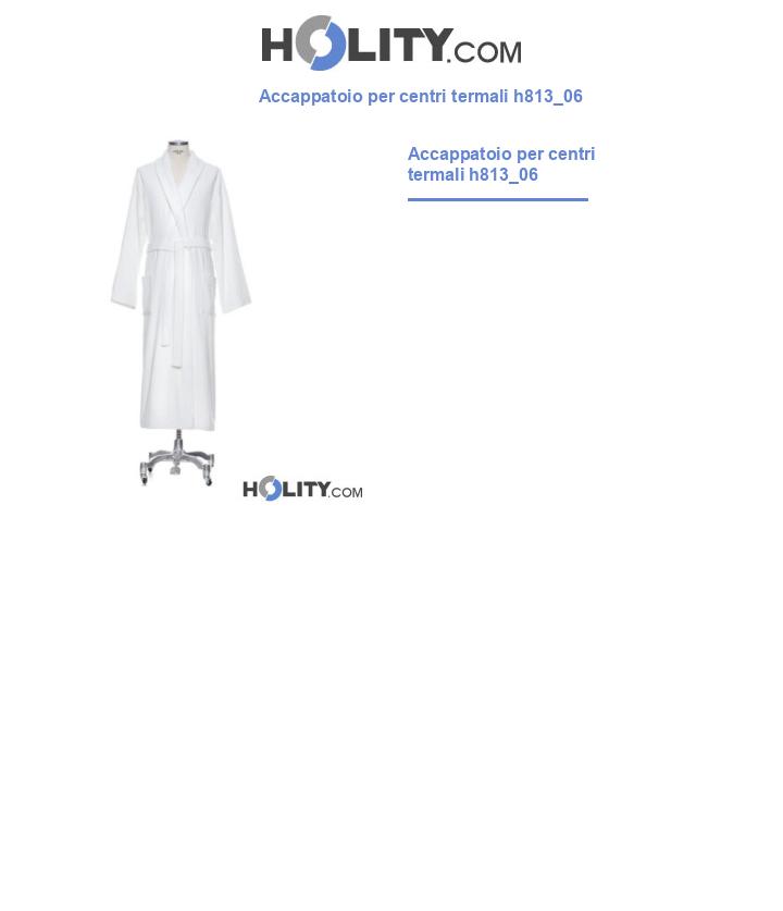 Accappatoio per centri termali h813_06