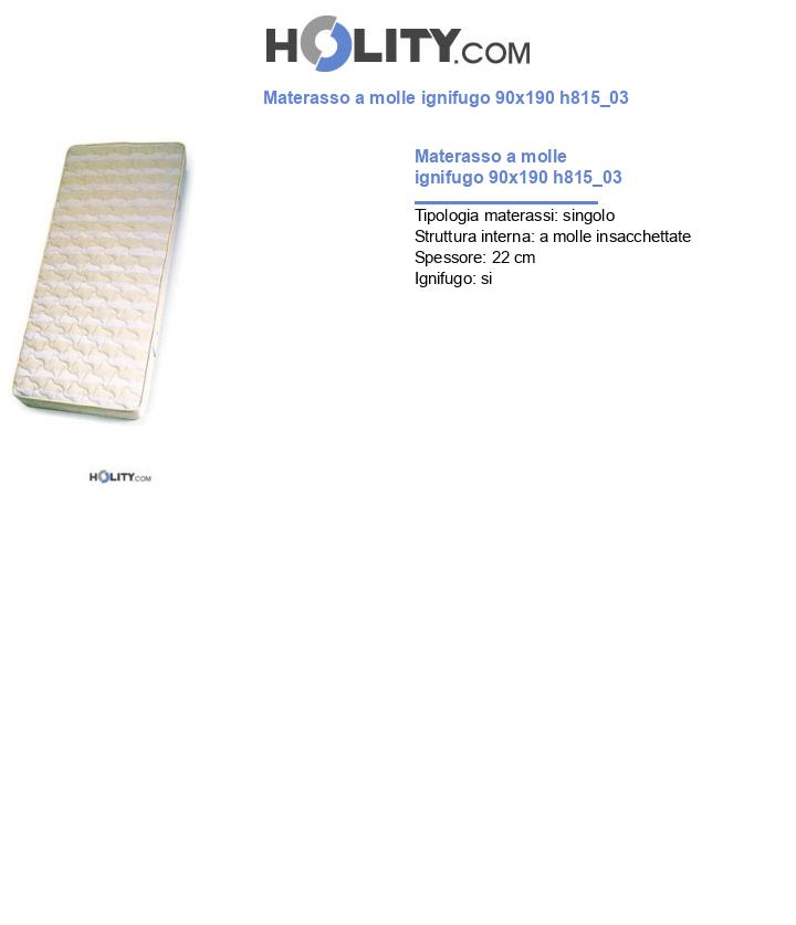 Materasso a molle ignifugo 90x190 h815_03