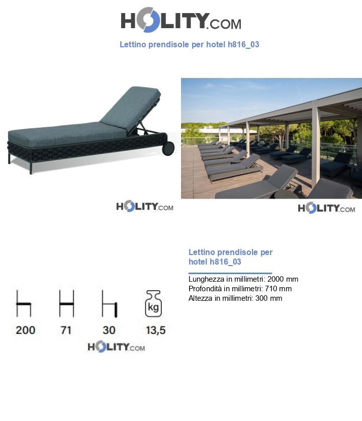 Lettino prendisole per hotel h816_03
