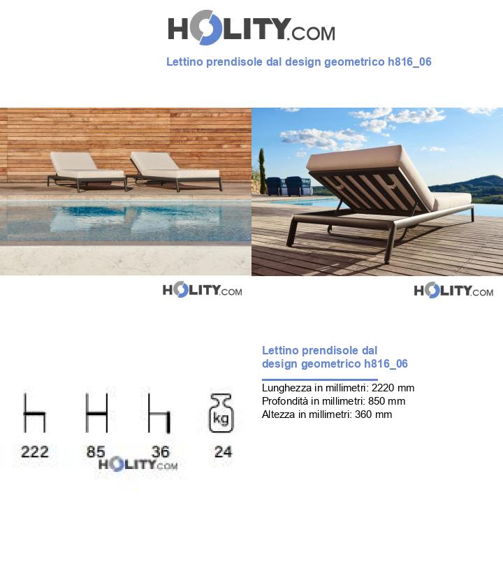 Lettino prendisole dal design geometrico h816_06