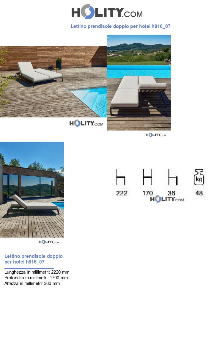 Lettino prendisole doppio per hotel h816_07