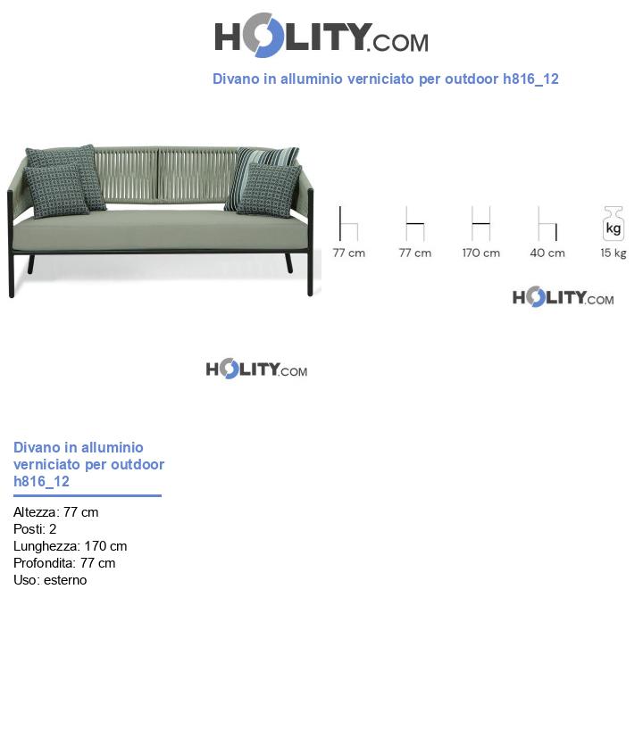 Divano in alluminio verniciato per outdoor h816_12