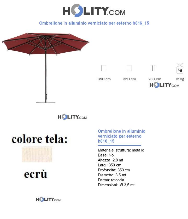Ombrellone in alluminio verniciato per esterno h816_15