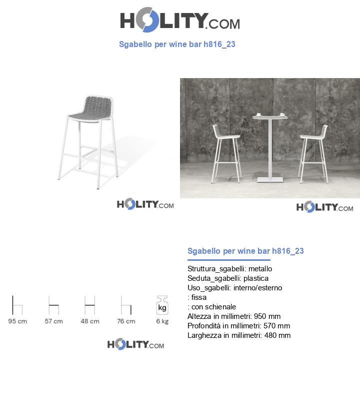 Sgabello per wine bar h816_23