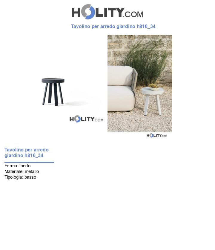 Tavolino per arredo giardino h816_34