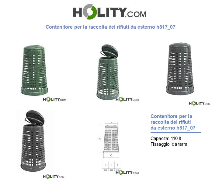 Contenitore per la raccolta dei rifiuti da esterno h817_07