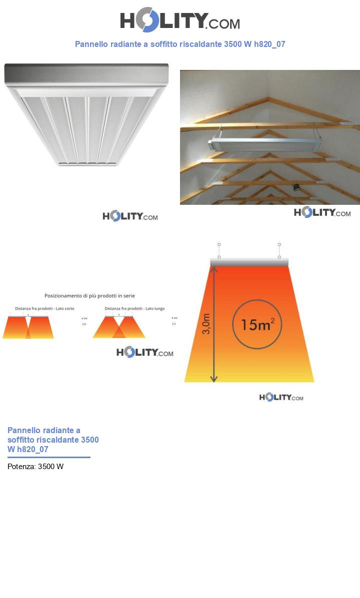 Pannello radiante a soffitto riscaldante 3500 W h820_07