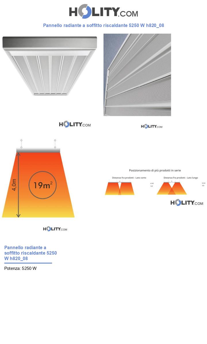 Pannello radiante a soffitto riscaldante 5250 W h820_08