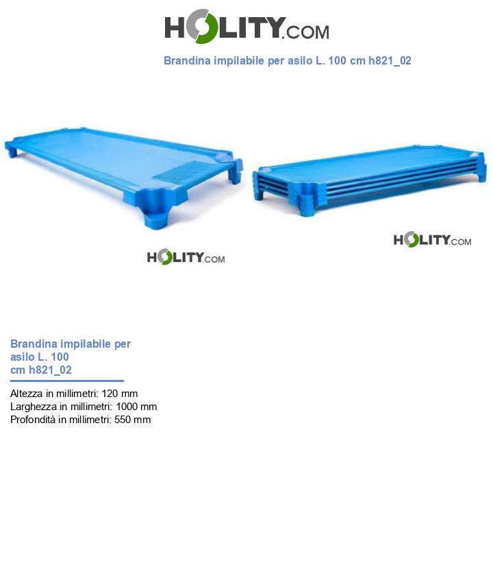 Brandina impilabile per asilo L. 100 cm h821_02