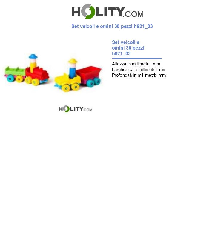 Set veicoli e omini 30 pezzi h821_03
