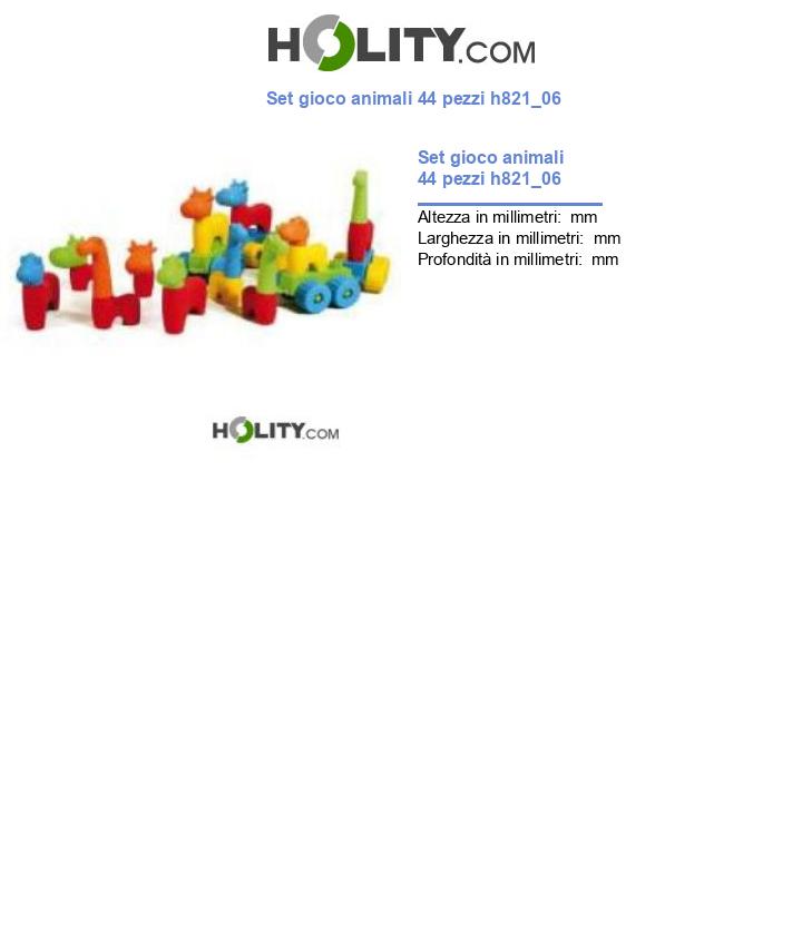 Set gioco animali 44 pezzi h821_06