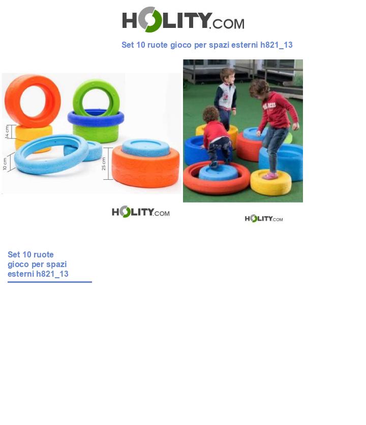 Set 10 ruote gioco per spazi esterni h821_13