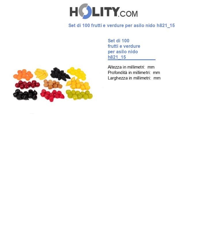 Set di 100 frutti e verdure per asilo nido h821_15