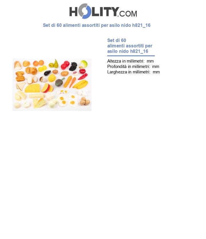 Set di 60 alimenti assortiti per asilo nido h821_16