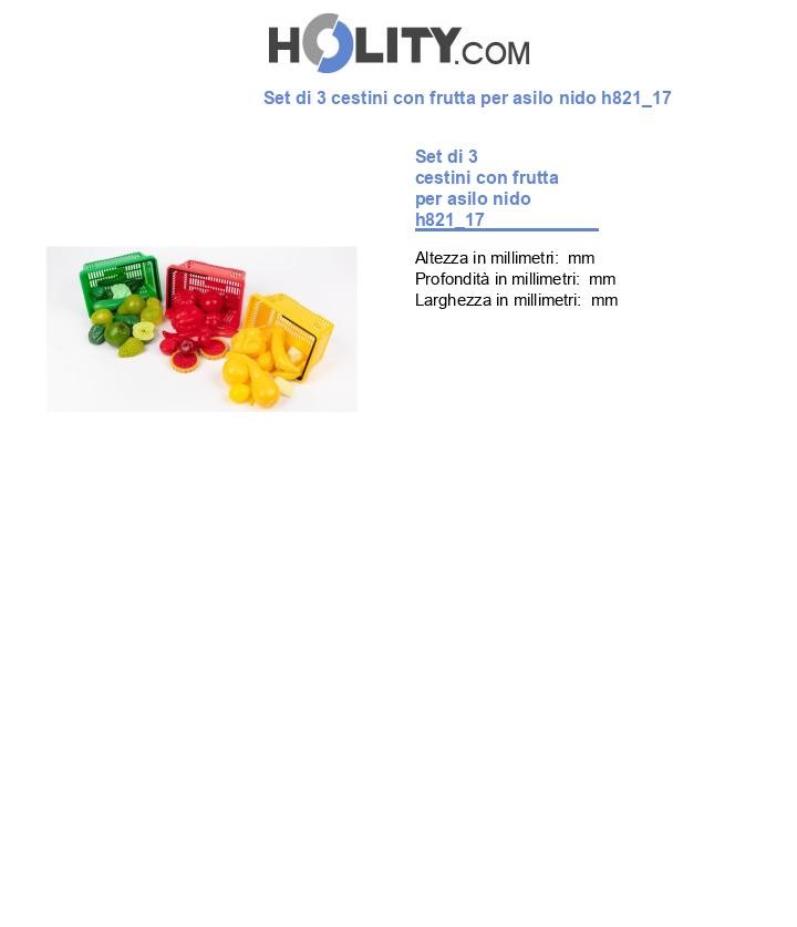 Set di 3 cestini con frutta per asilo nido h821_17