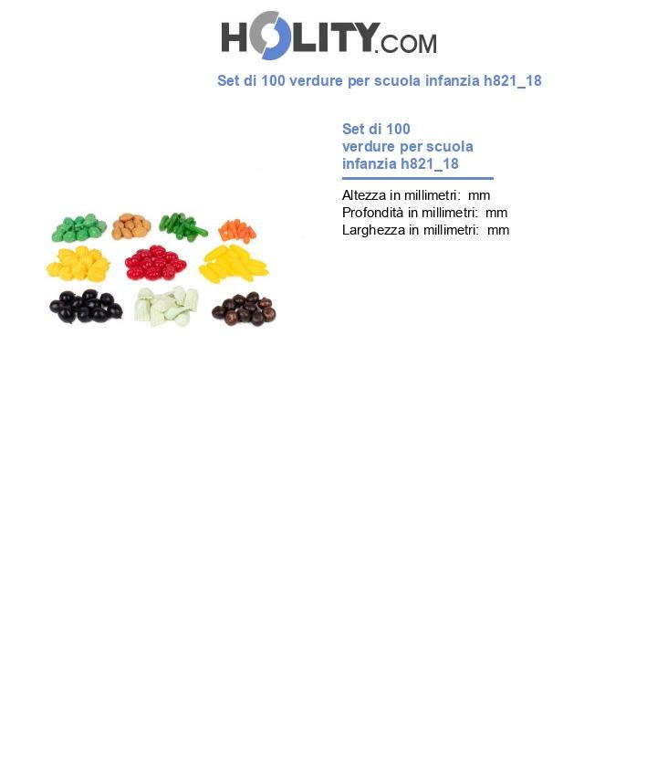 Set di 100 verdure per scuola infanzia h821_18