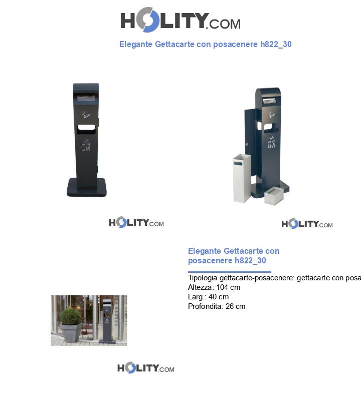 Elegante Gettacarte con posacenere h822_30