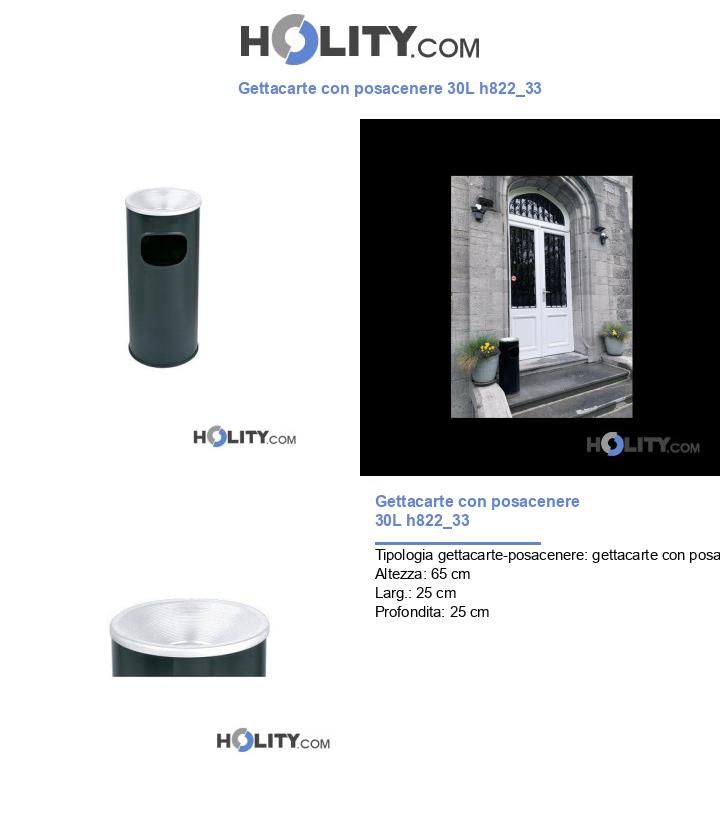 Gettacarte con posacenere 30L h822_33