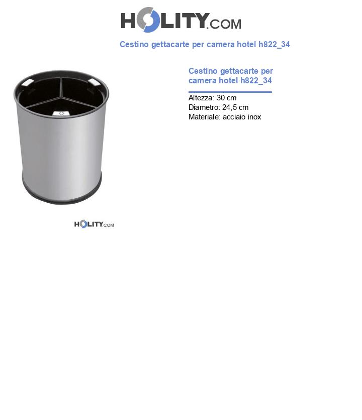Cestino gettacarte per camera hotel h822_34