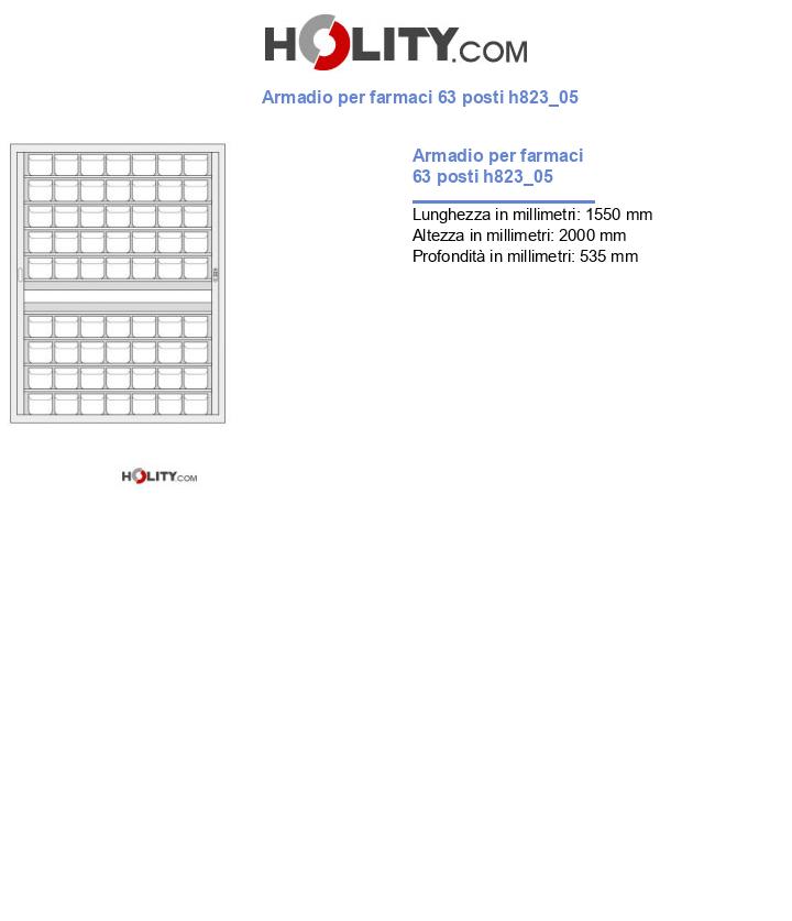 Armadio per farmaci 63 posti h823_05