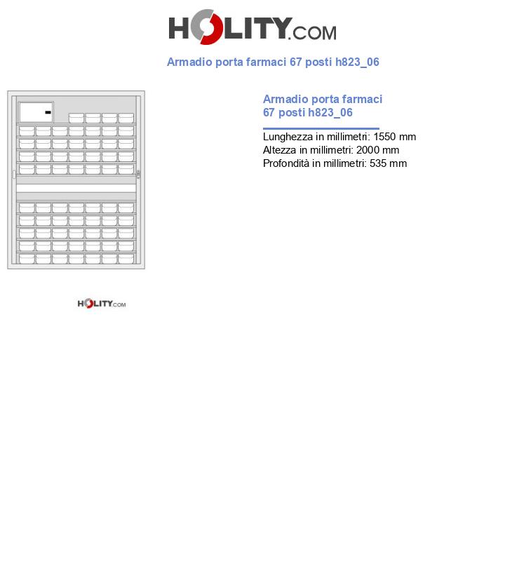 Armadio porta farmaci 67 posti h823_06