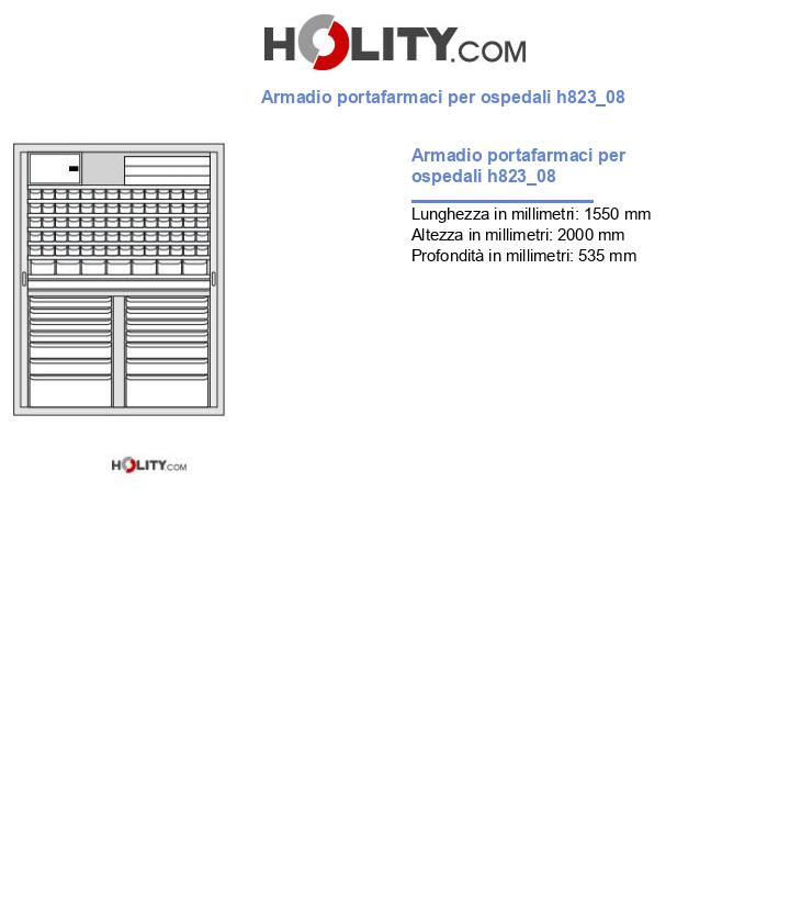 Armadio portafarmaci per ospedali h823_08