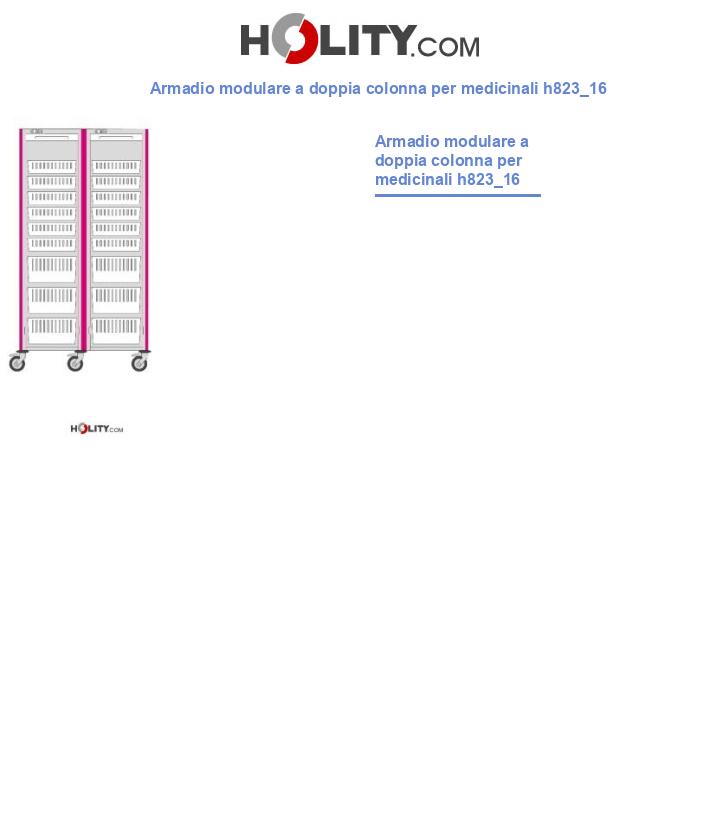 Armadio modulare a doppia colonna per medicinali h823_16