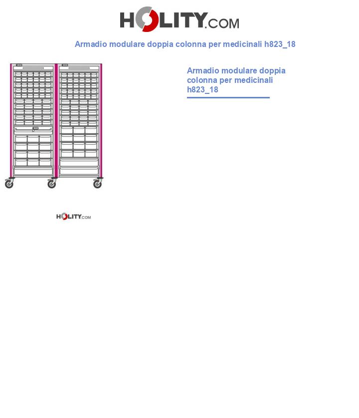 Armadio modulare doppia colonna per medicinali h823_18