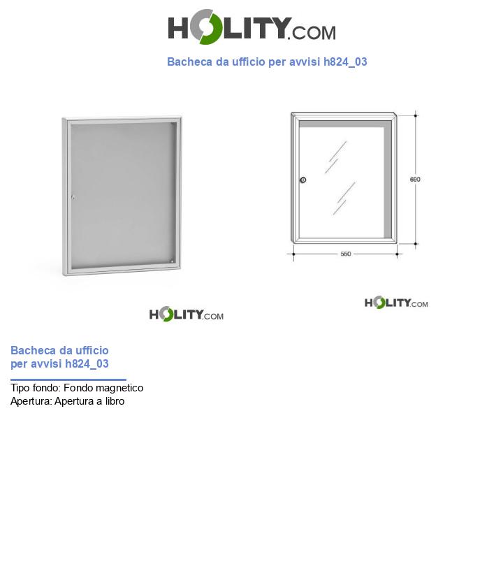 Bacheca da ufficio per avvisi h824_03