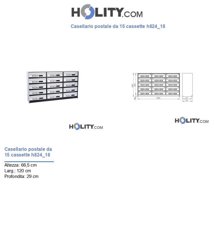 Casellario postale da 15 cassette h824_18