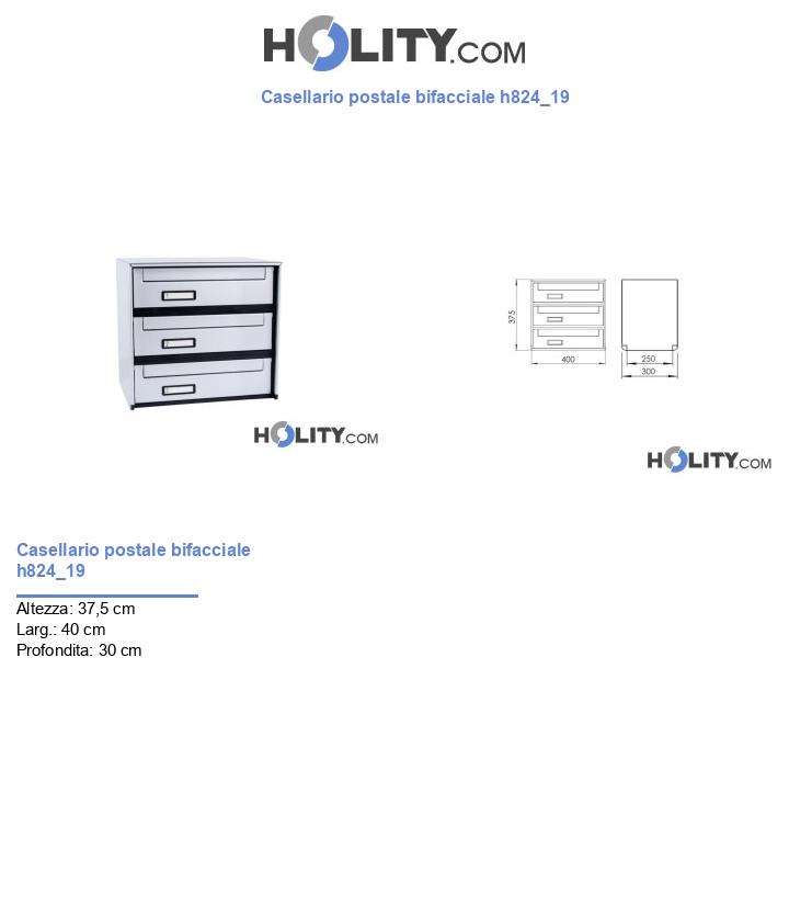 Casellario postale bifacciale h824_19