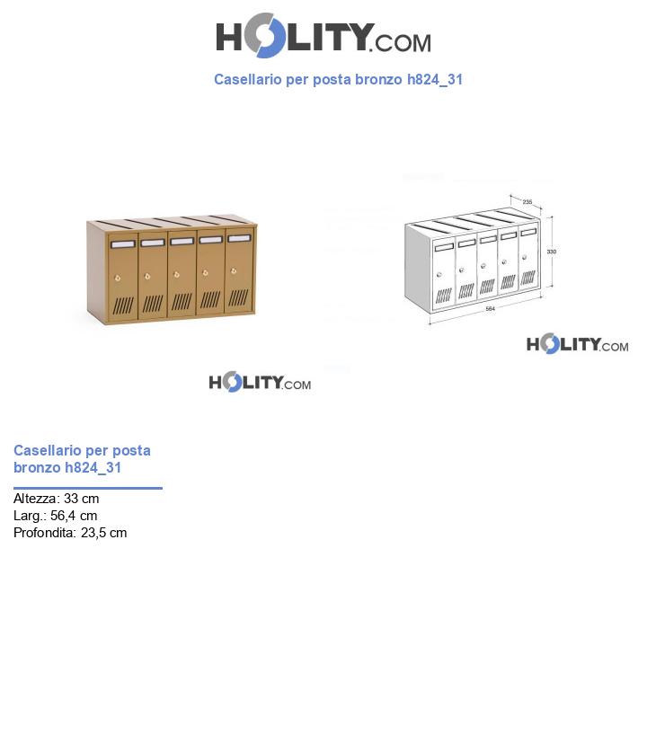 Casellario per posta bronzo h824_31