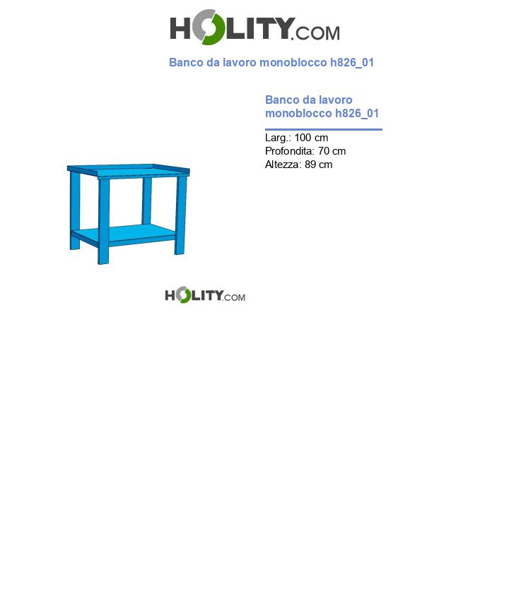 Banco da lavoro monoblocco h826_01