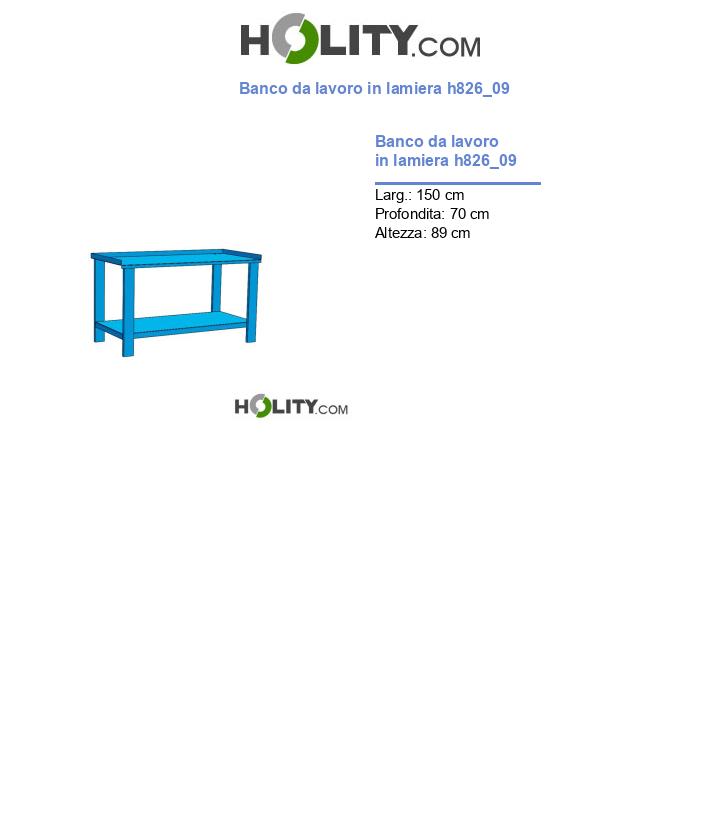 Banco da lavoro in lamiera h826_09