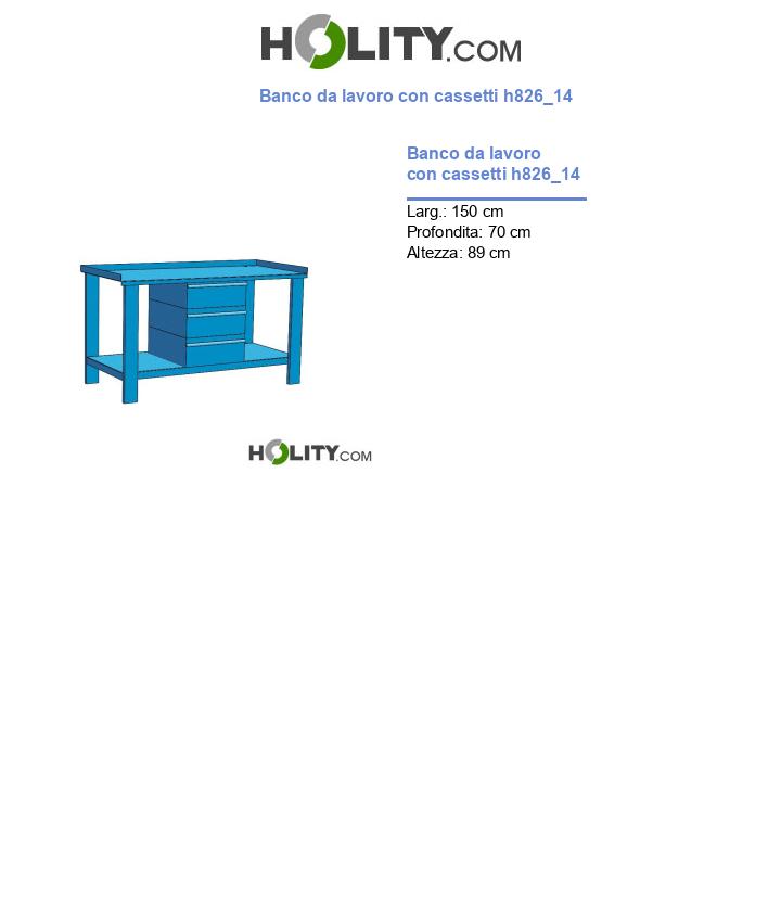 Banco da lavoro con cassetti h826_14