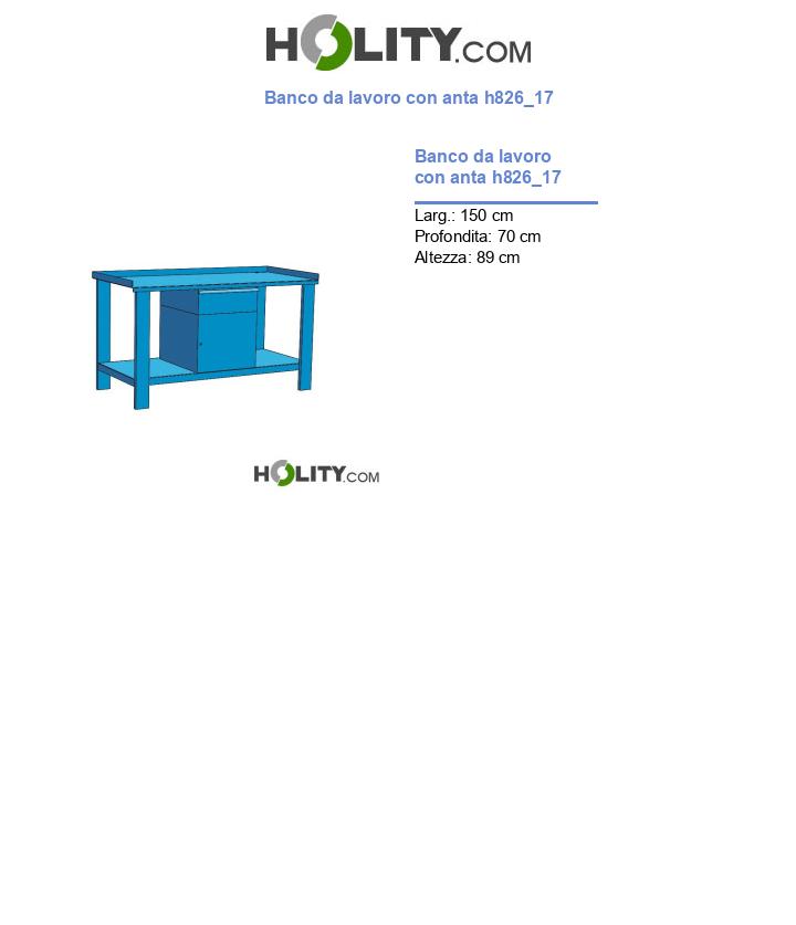 Banco da lavoro con anta h826_17