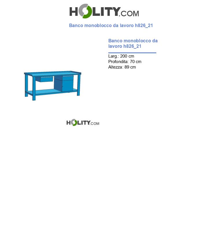 Banco monoblocco da lavoro h826_21