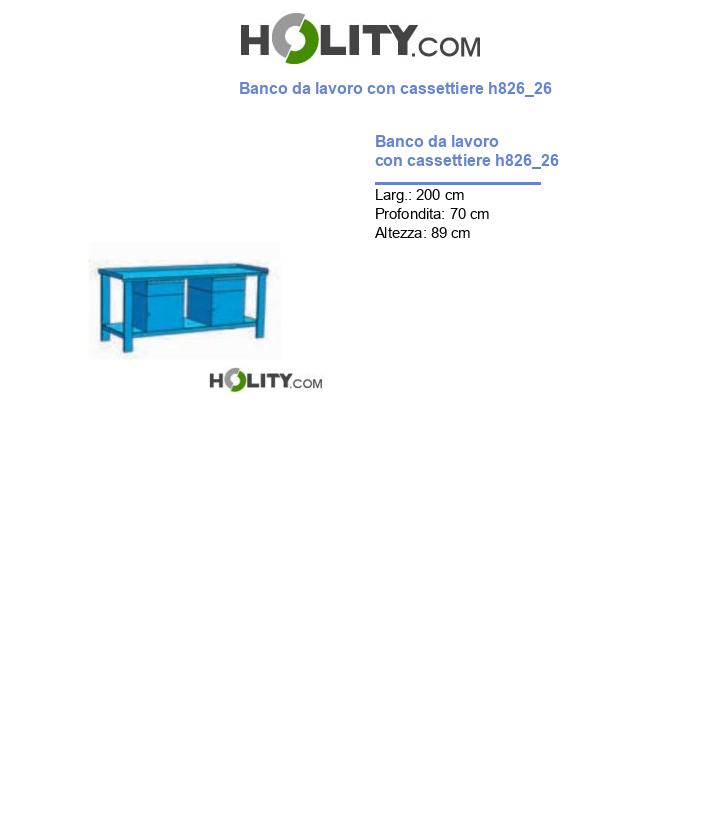 Banco da lavoro con cassettiere h826_26