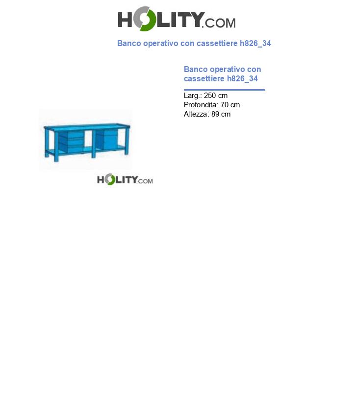 Banco operativo con cassettiere h826_34