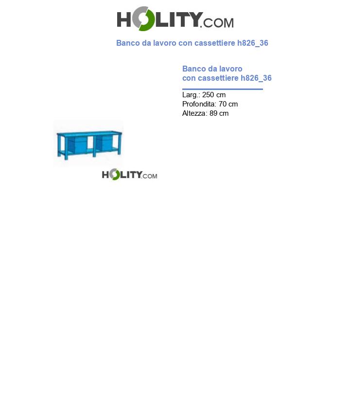 Banco da lavoro con cassettiere h826_36