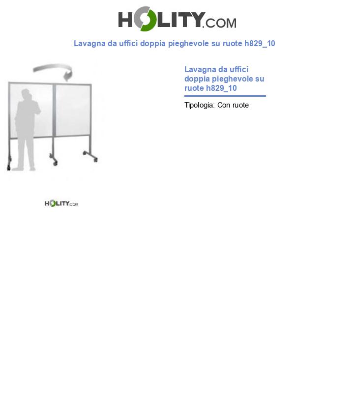 Lavagna da uffici doppia pieghevole su ruote h829_10
