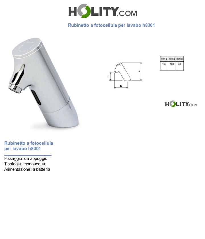 Rubinetto a fotocellula per lavabo h8301