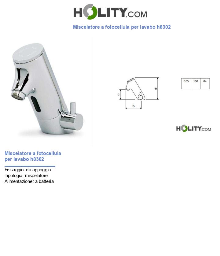 Miscelatore a fotocellula per lavabo h8302