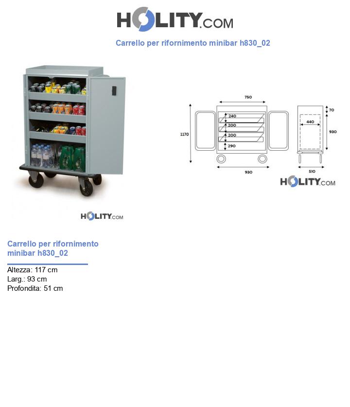 Carrello per rifornimento minibar h830_02