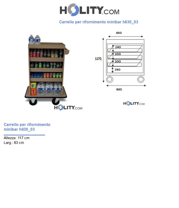 Carrello per rifornimento minibar h830_03