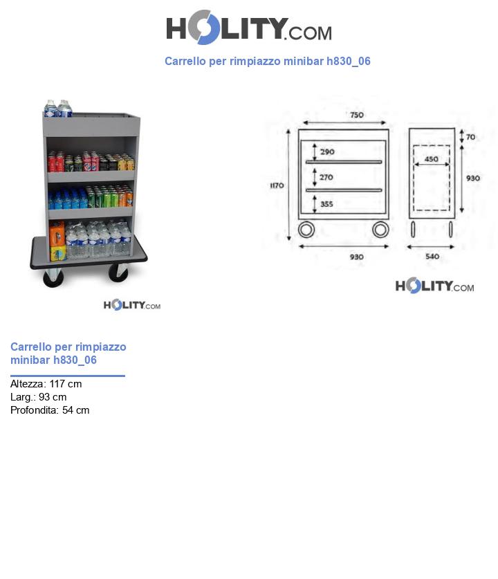 Carrello per rimpiazzo minibar h830_06