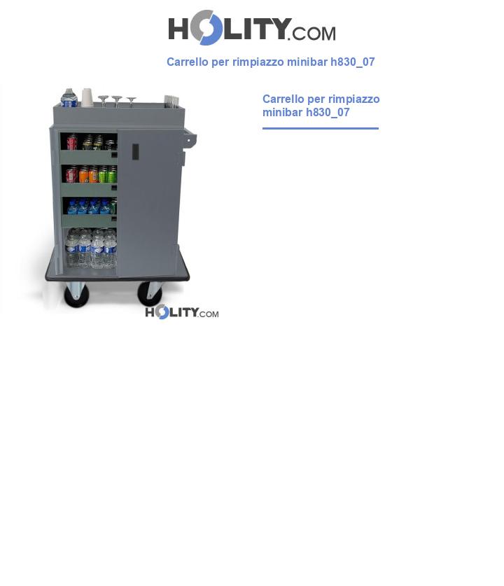 Carrello per rimpiazzo minibar h830_07