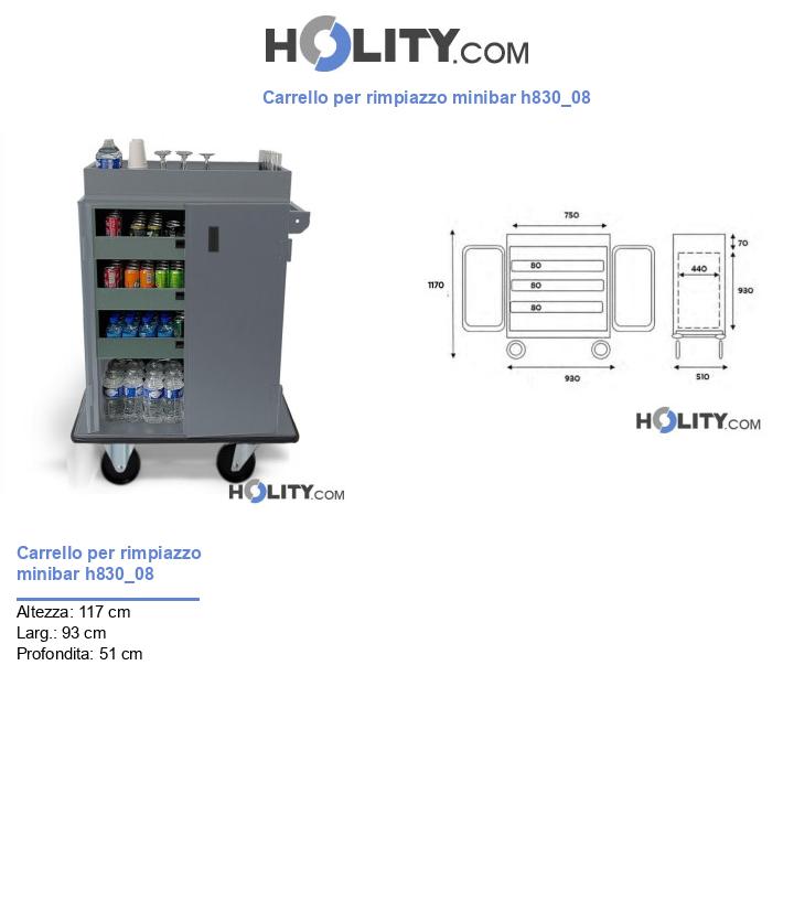Carrello per rimpiazzo minibar h830_08
