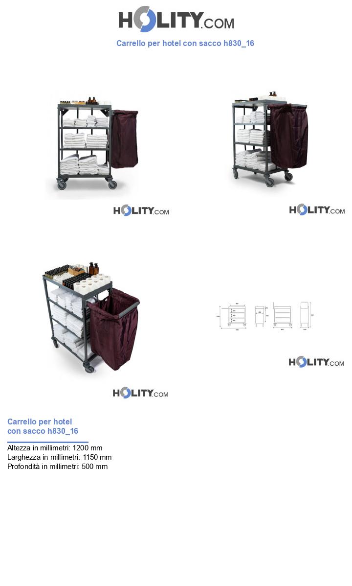 Carrello per hotel con sacco h830_16